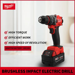 Milwaukee 18V Battery Electric Impact Drill 150N.m Brushless Cordless Screwdriver Rechargeable Power Tool of Decoration Team