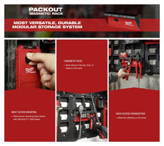 Milwaukee PACKOUT™ Magnetic Rack Power Tool Accessories MILWAUKEE Tools 48-22-8346