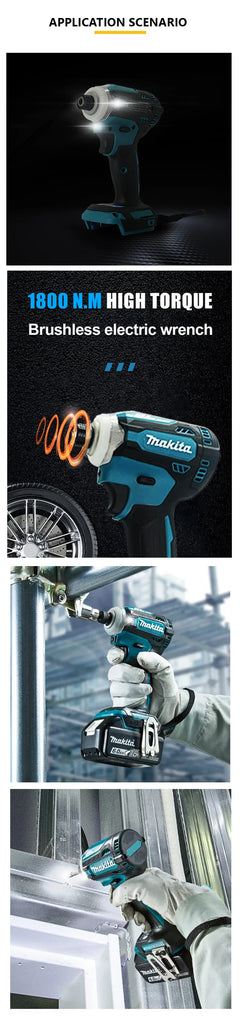 Makita DTD171 Brushless Impact Driver Rechargeable Screwdriver Drills Cordless Power Tools 18V Motor Bare Tool Unit Star Wrench