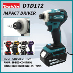 MAKITA DTD172 High torque 180N.m brushless cordless long range Impulse drive 18v lithium battery rechargeable motor power tool