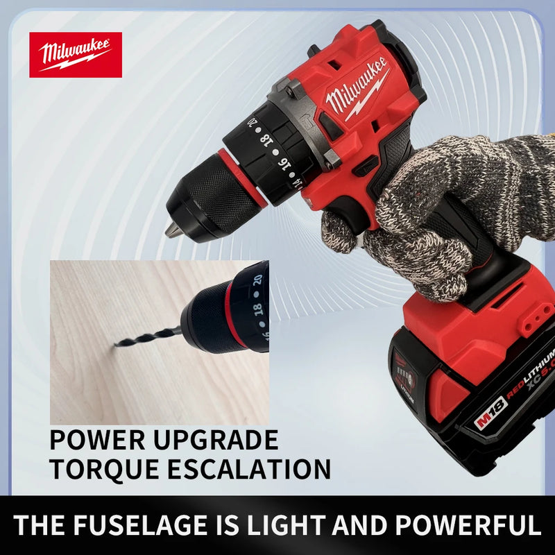 Milwaukee 18V Battery Electric Impact Drill 150N.m Brushless Cordless Screwdriver Rechargeable Power Tool of Decoration Team