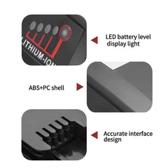 18V 12.0Ah Replacement for Milwaukee M18 XC Lithium Battery 48-11-1860 48-11-1850 48-11-1840 48-11-1820 Rechargeable Batteries