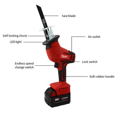 Milwaukee  Cordless Reciprocating Saw Wood Metal Pipe Cutting Portable Saw Power Tools  Multifunctional Handheld Horse Knife Saw