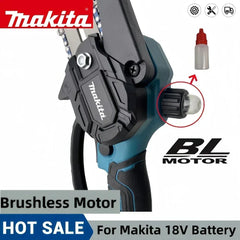 Makita electric chainsaw woodworking trim one-hand garden tool rechargeable small wood chainsaw