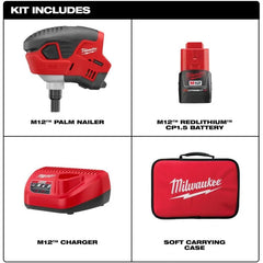 Milwaukee Electric Tool 2458-21 Cordless Nailer Kit, 1-3-1/2"