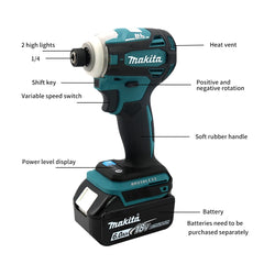 MAKITA DTD172 High torque 180N.m brushless cordless long range Impulse drive 18v lithium battery rechargeable motor power tool