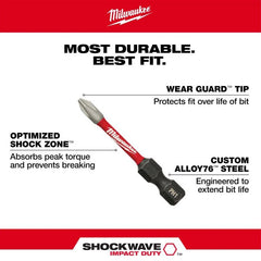 Milwaukee 48-32-4550 Magnetic PH2 Drill impact Original Bits Attachment Sets Power Tool Accessories