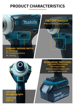 MAKITA DTD172 High torque 180N.m brushless cordless long range Impulse drive 18v lithium battery rechargeable motor power tool