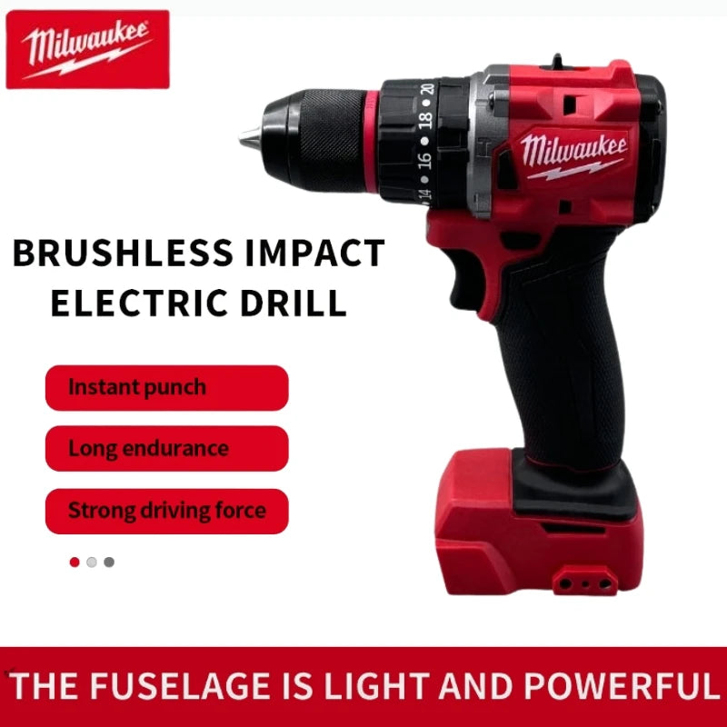 Milwaukee Brushless 18V Electric Drill 150N.mCordless Impact Drill of Decoration Team Uses 18V Milwaukee Battery Power Tool