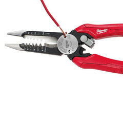 Milwaukee 48-22-3079 Wire Stripper 6-In-One Combination Wire Stripping and Reaming Pliers for Electricians Antirust Hand Tool