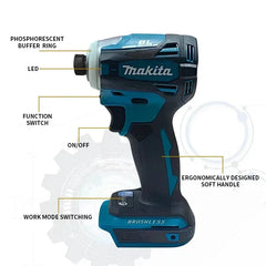 MAKITA DTD172 High torque 180N.m brushless cordless long range Impulse drive 18v lithium battery rechargeable motor power tool