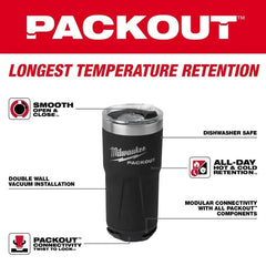 MILWAUKEE PACKOUT Tumbler Water Cup Power Tool Accessories ﻿Milwaukee Tools 48-22-8392RX 48-22-8393RX 48-22-8392BX 48-22-8393BX