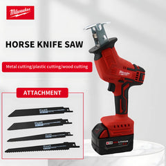 Milwaukee  Cordless Reciprocating Saw Wood Metal Pipe Cutting Portable Saw Power Tools  Multifunctional Handheld Horse Knife Saw