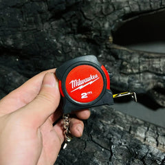 Milwaukee 48-22-5507 Mini Tape Measure 2M Compact Portable Keychain Tape Measure Secure Durable Measurement Tool