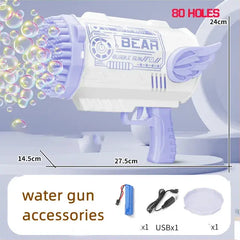 Electric Rocket Bubble Gun Arrow and Bow Summer Toy